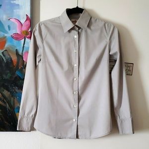JCrew Seersucker Polka Dot Fitted Shirt Size XS